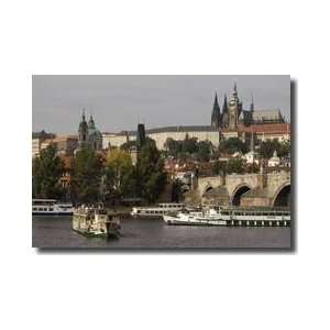   Boat Valtava River Prague Czechoslovakia Giclee Print