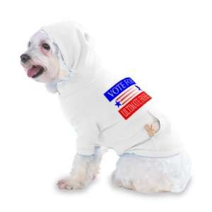  VOTE FOR ULTIMATE FRISBEE Hooded T Shirt for Dog or Cat 