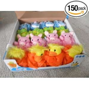  Mesh Sponges with Attaching Cute Stuffing Animals (Pack of 