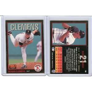   LEAF ROGER CLEMENS TRIPLE PLAY 118, BOSTON RED SOX 