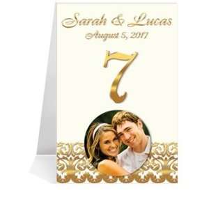  Photo Table Number Cards   Ornamental Lust in Gold #1 Thru 