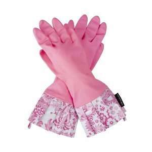    GLOVEABLES PINK LACE Fashionable Rubber GLOVES 