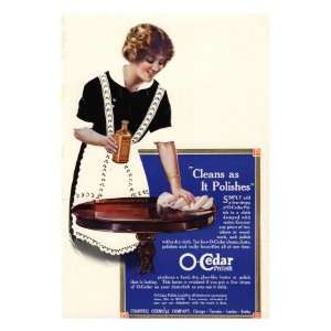  O Cedar, Polish Dusting Products, USA, 1910 Premium Poster 