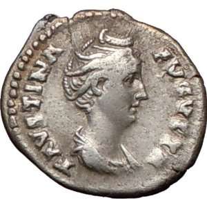 FAUSTINA I Antoninus Pius Wife 138AD Ancient SILVER Roman Coin HARMONY 