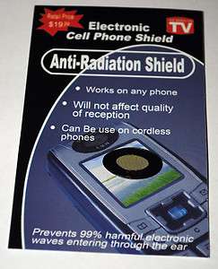 CELL PHONE MRET Radiation Protector Gaurd EMF Shield iPhone Droid 
