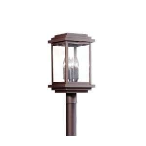 La Jolla Collection 4 Light 20 Old Bronze Outdoor Post Lantern with 