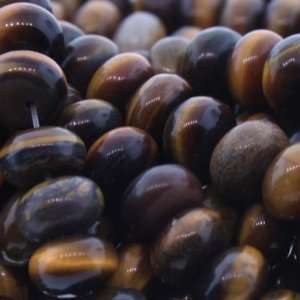 Tiger Eye  Rondell Plain   8mm Width, Sold by 16 Inch Strand with 