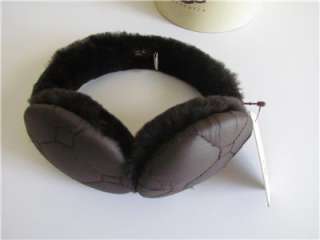 Ugg STOUT ( Dark Brown) Quilted Ear Muffs with Canister  