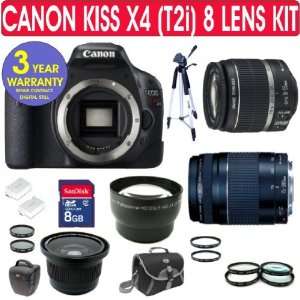 com Canon KISS X4 (T2i)Digital Camera + Canon 18 55mm IS Lens + Canon 