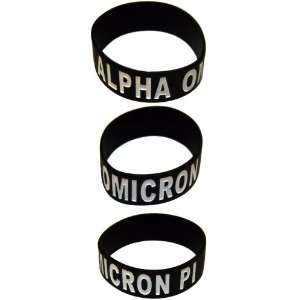   Pi Silicone One inch Black Wristband   Two Pack 