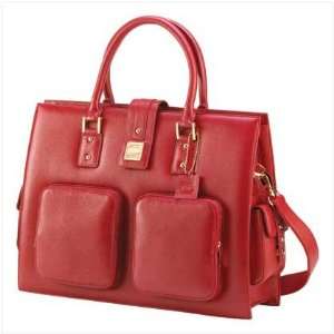 Nikki Chu Red Leather Carry all