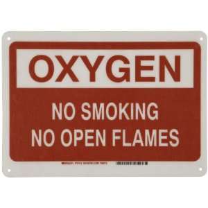   Materials Sign, Header Oxygen, Legend No Smoking No Open Flames