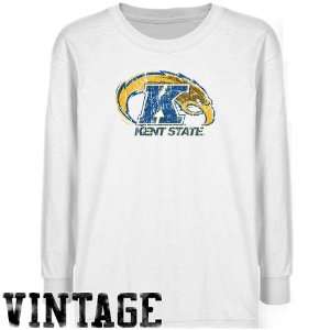  Kent State Golden Flashes Youth White Distressed Logo 