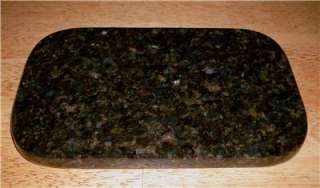 GRANITE CUTTING BOARD BLACK UBA TUBA 6 x 10 ROUNDED CORNERS  