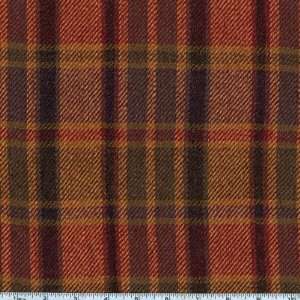 58 Wide Rug Hooking Wool Orange/Magenta/Purple Plaid Fabric By The 