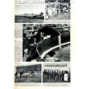  1951 RUGBY TWICKENHAM WOMENS HOCKEY BULL FIGHT AIRCRAFT 