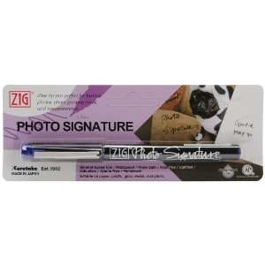  Zig 2mm Photo Signature Marker, Carded, Blue Arts, Crafts 