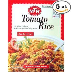 MTR Tomato Rice, Ready To Eat, 10.56 Ounce Boxes (Pack of 5)  