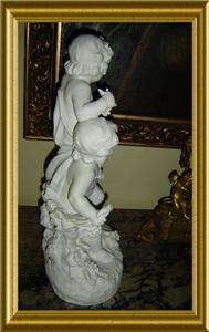 ANTIQUE ITALIAN SIGNED A De Ranieri Cherubs Sculpture  