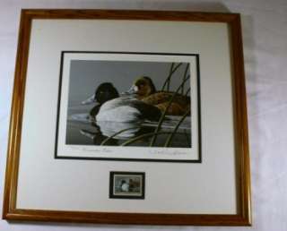 1990 NEAL ANDERSON Lesser Scaup Conservation Edition Stamp Print 