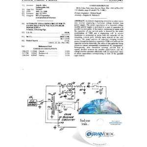 NEW Patent CD for AUTOMATIC DEGAUSSING CIRCUIT FOR TV HAVING HALF WAVE 