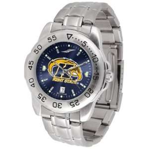 Kent State Golden Flashes Sport Steel Band Ano Chrome Mens Watch 