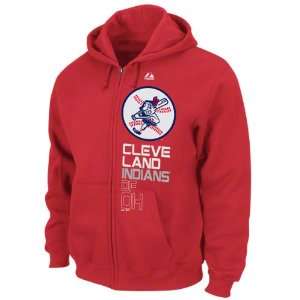  Cleveland Indians Red Cooperstown Fieldside Full Zip 