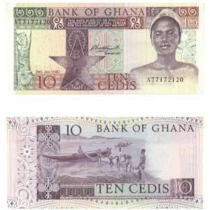  Ghana 1980 10 Cedis, Pick 20b 