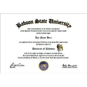  Baboons Diploma   Baboon Lover Diploma 
