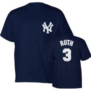 Babe Ruth Big & Tall New York Yankees #3 Cooperstown Name and Number T 