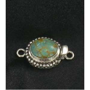    AAA CARICO LAKE TURQUOISE CLASP STERLING CUSHION~ 