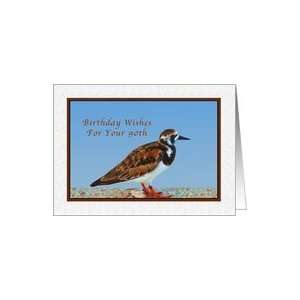  Birthday, 90th, Ruddy Turnstone Bird Card Toys & Games