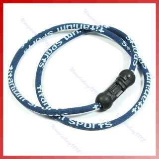 Fashion Aqua Titanium Ionic Bracelet Sport Necklace BLU  
