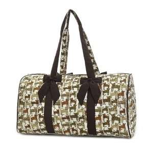  Quilted Cat Print Large Duffle Bag Baby