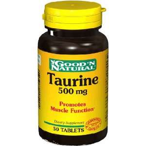 Taurine 500mg   50 tabs,(Goodn Natural) Grocery & Gourmet Food