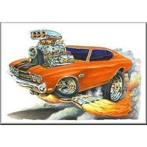  24 *Firebreather* 1970 Chevelle Turbo cartoon Car Wall 