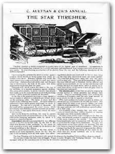 1893 Aultman Taylor Thresher Steam Farm Catalog on CD  