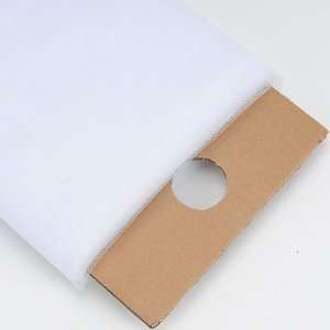  Premium Glimmer Tulle Fabric 6 inch 25 Yards, White 