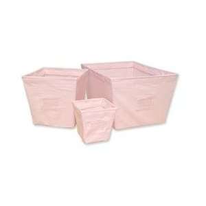  Pink and Sage Patchwork   Medium Fabric Storage Bin Baby