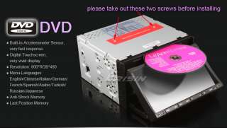   Detachable HD Car DVD Player GPS TV BT IPOD PiP SW Control 3D  