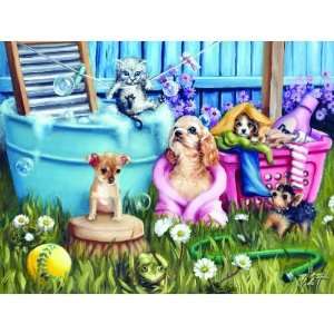    Suds N Pups 300pc Jigsaw Puzzle by Brooke Faulder Toys & Games