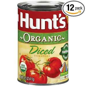 Hunts Hunt Organic Diced Tomatoes, 14.5 Ounce Units (Pack of 12 