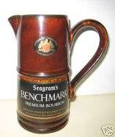 Seagrams Benchmark Bourbon Whiskey Whisky Pitcher  