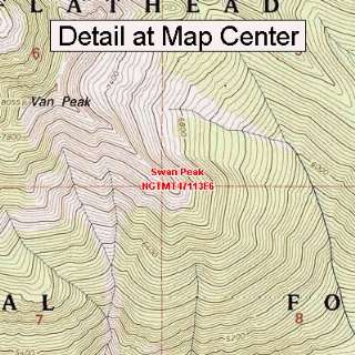 USGS Topographic Quadrangle Map   Swan Peak, Montana (Folded 