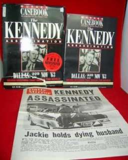 Murder Casebook The Kennedy Assassination & newspaper  