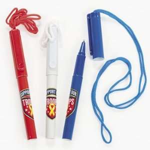  Support Our Troops Pens On A Rope   Kids Stationery 