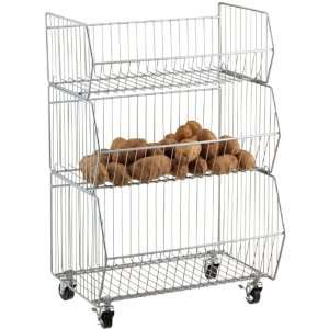  The Container Store 3 Tier Storage Cart Steel