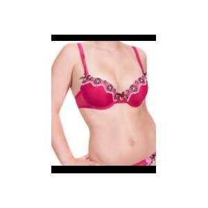 Flirty Pink Demi Bra with Keyhole detail and Point Desprit with 