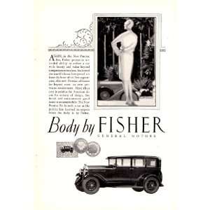   Six Body by Fisher Original Antique Car Print Ad 