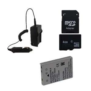  Battery + Battery Charger + 4GB Memory Card for Nikon CoolPix 